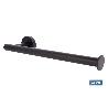 TOALLERO NEGRO MATE DE ACERO CON DISEÑO REDONDO GAMA RIBEIRA 28 X 8 X 5 CM