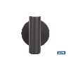 PERCHA NEGRA MATE DE ACERO CON DISEÑO REDONDO GAMA RIBEIRA 5 X 5 X 6 CM