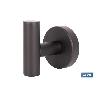 PERCHA NEGRA MATE DE ACERO CON DISEÑO REDONDO GAMA RIBEIRA 5 X 5 X 6 CM