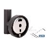 PERCHA NEGRA MATE DE ACERO CON DISEÑO REDONDO GAMA RIBEIRA 5 X 5 X 6 CM