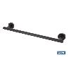 TOALLERO NEGRO MATE DE ACERO CON DISEÑO REDONDO GAMA RIBEIRA 45 X 8 X 5 CM