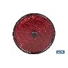 CATADIÓPTRICO REDONDO ROJO Ø 60 MM CON TORNILLO