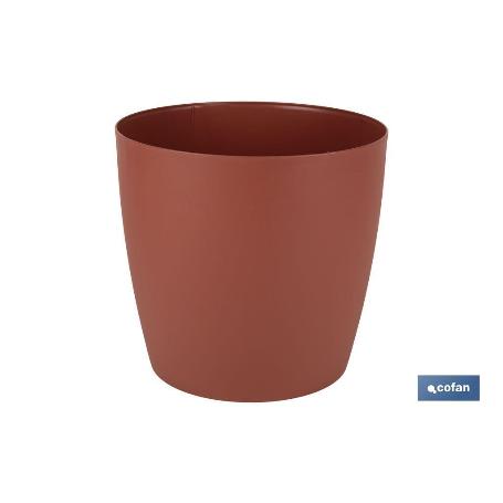 MACETA CAMELIA DE COLOR ARCILLA 18 X17,8 CM   CAJA 12 UNID.