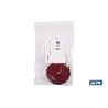 CATADIÓPTRICO REDONDO ROJO Ø60 MM CON AGUJERO SIN TORNILLO