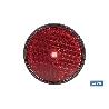 CATADIÓPTRICO REDONDO ROJO Ø60 MM CON AGUJERO SIN TORNILLO CON ADHESIVO