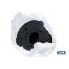 SUELO DE CAUCHO NEGRO CÍRCULOS 3 MM 1,00 X 10 M