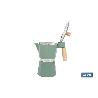 CAFETERA ITALIANA DE INDUCCIÓN VERDE CON GRANITO 6 TAZAS