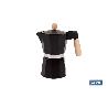 CAFETERA ITALIANA DE INDUCCIÓN NEGRA CON GRANITO 6 TAZAS