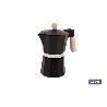 CAFETERA ITALIANA DE INDUCCIÓN NEGRA CON GRANITO 6 TAZAS
