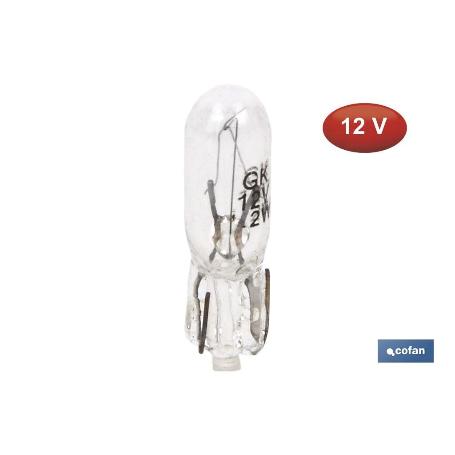 LÁMPARA S/CASQUILLO W1,2-T5 12V VENTA UNITARIA