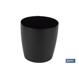 Maceta camelia  de color negro 14 x 13,8 cm   caja 12 unid. MACETA CAMELIA  DE COLOR NEGRO 14 X 13,8 CM   CAJA 12 UNID.