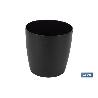 MACETA CAMELIA  DE COLOR NEGRO 14 X 13,8 CM   CAJA 12 UNID.
