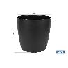 MACETA CAMELIA  DE COLOR NEGRO 14 X 13,8 CM   CAJA 12 UNID.
