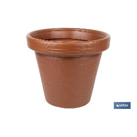 Maceta rayada color terracota pe ø 550 x 479 mm 66 l venta unitaria MACETA RAYADA COLOR TERRACOTA PE Ø 550 X 479 MM 66 L VENTA UNITARIA