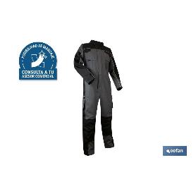 MONO DE TRABAJO BIRO 280GMS/M GRIS-NEGRO T-XS