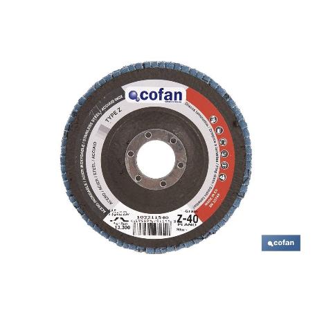 DISCO LAMINADO PROFESIONAL PLANO 115 MM. G-60 ZIRCONIO