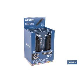 Expositor de cúter antideslizante heavy duty 25 mm 12 uds. EXPOSITOR DE CÚTER ANTIDESLIZANTE HEAVY DUTY 25 MM 12 UDS.