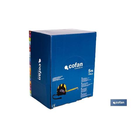 EXPOSITOR DE FLEXÓMETROS CON PROTECCIÓN DE GOMA 19 MM X 5 M 12 UDS.