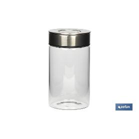 Frasco borosilicato+acero modelo cicer 1000 ml 18.5 x 10 cm FRASCO BOROSILICATO+ACERO MODELO CICER 1000 ML 18.5 X 10 CM