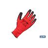 GUANTE IMPREGNADO SANDY COATED ROJO/NEGRO TALLA 6 VENTA UNITARIA