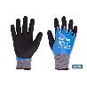 GUANTE IMPREGNADO SANDY DOBLE CAPA DE NITRILO AZUL TALLA 6   CAJA 12 UNID.