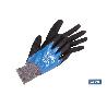 GUANTE IMPREGNADO SANDY DOBLE CAPA DE NITRILO AZUL TALLA 8 VENTA UNITARIA
