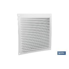 REJILLA DE VENTILACIÓN ALUMINIO BLANCO 17 X 17 CM   CAJA 5 UNID.