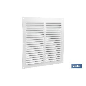 REJILLA DE VENTILACIÓN ALUMINIO BLANCO 20 X 20 CM   CAJA 5 UNID.
