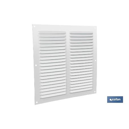 REJILLA DE VENTILACIÓN ALUMINIO BLANCO 25 X 25 CM VENTA UNITARIA