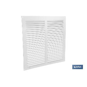 REJILLA DE VENTILACIÓN ALUMINIO BLANCO 30 X 30 CM   CAJA 5 UNID.