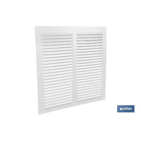 REJILLA DE VENTILACIÓN ALUMINIO BLANCO 30 X 30 CM   CAJA 5 UNID.