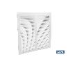 REJILLA DE VENTILACIÓN ALUMINIO BLANCO 30 X 30 CM   CAJA 5 UNID.