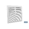 REJILLA DE VENTILACIÓN ALUMINIO BLANCO CON MOSQUITERA 25 X 25 CM   CAJA 5 UNID.