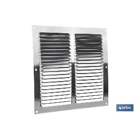 REJILLA DE VENTILACIÓN ALUMINIO CON MOSQUITERA 25 X 25 CM   CAJA 5 UNID.