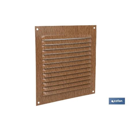 REJILLA DE VENTILACIÓN ALUMINIO MADERA 15 X 15 CM   CAJA 5 UNID.
