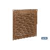 REJILLA DE VENTILACIÓN ALUMINIO MADERA CON MOSQUITERA 15 X 15 CM   CAJA 5 UNID.