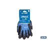 GUANTE IMPREGNADO DE NITRILO CON PUNTOS AZULES  TALLA 7   CAJA 12 UNID.