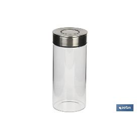 Frasco borosilicato+acero modelo cicer 1700 ml 29.5 x 10 cm FRASCO BOROSILICATO+ACERO MODELO CICER 1700 ML 29.5 X 10 CM