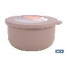 SET DE 3 RECIPIENTES REDONDOS CON TAPA 100 ML 250ML 500ML