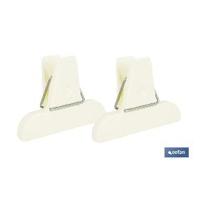 Pack de 2 pinzas para cerrar bolsas de comida 7,5 x 5,5 cm PACK DE 2 PINZAS PARA CERRAR BOLSAS DE COMIDA 7,5 X 5,5 CM