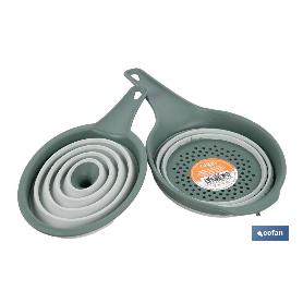 Pack de embudo y colador plegable verdes PACK DE EMBUDO Y COLADOR PLEGABLE VERDES