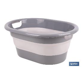 Barreño plegable gris/blanco 18 l BARREÑO PLEGABLE GRIS/BLANCO 18L