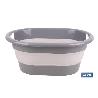 BARREÑO PLEGABLE GRIS/BLANCO 18L