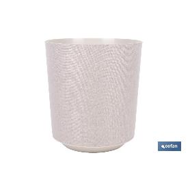 Maceta o macetero gama textil color beige pp ø 195 x 201 mm 4,9 l   caja 4 unid. MACETA O MACETERO GAMA TEXTIL COLOR BEIGE PP Ø 195 X 201 MM 4,9 L   CAJA 4 UNID.