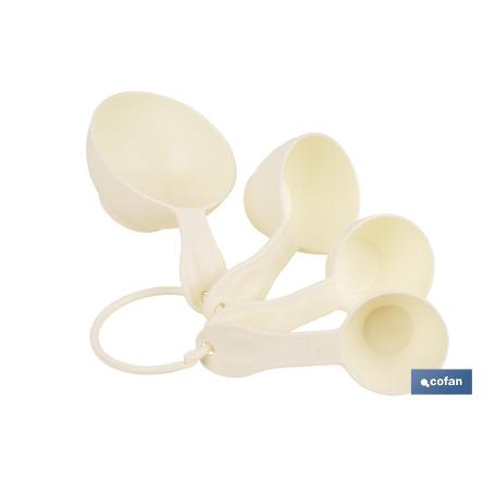 JUEGO DE 4 CUCHARAS MEDIDORAS 60 ML 80 ML 120  ML 240 ML