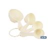 JUEGO DE 4 CUCHARAS MEDIDORAS 60 ML 80 ML 120  ML 240 ML