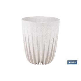 Maceta con filtro de drenaje a rayas color blanco wpc ø 390 x 463 mm 39,6 l   caja 4 unid. MACETA CON FILTRO DE DRENAJE A RAYAS COLOR BLANCO WPC Ø 390 X 463 MM 39,6 L   CAJA 4 UNID.