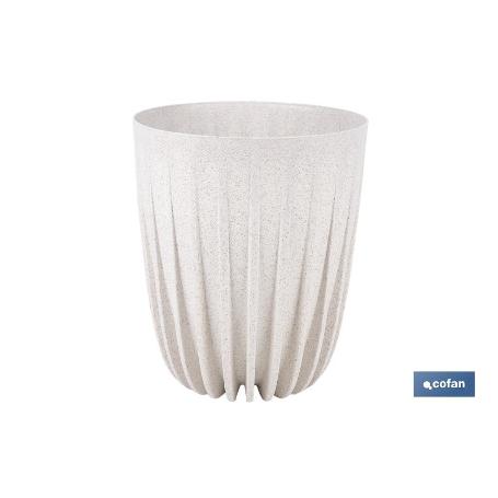 MACETA CON FILTRO DE DRENAJE A RAYAS COLOR BLANCO WPC Ø 390 X 463 MM 39,6 L   CAJA 4 UNID.