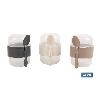 SET DE 3 RECIPIENTES CON TAPA, CUCHARA Y COMPARTIMIENTO INTERIOR  200ML+200ML   CAJA 3 UNID.
