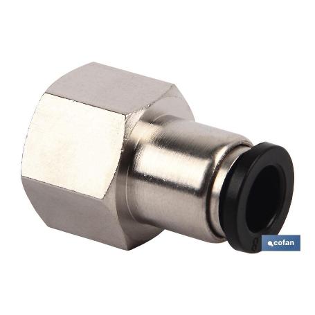 RACOR RECTO ROSCA HEMBRA T-8 R-1/8 VENTA UNITARIA